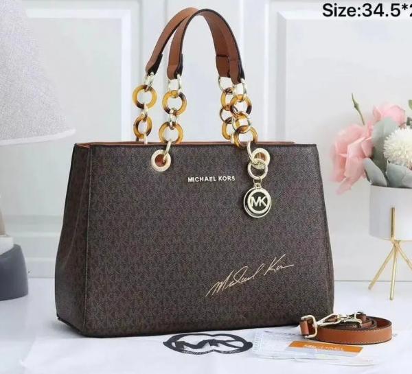 Michael  Kors Cynthia Signature Bag With Dust Bag (5340 Coffee Brown)