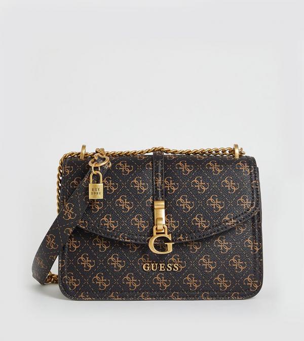 Guess  shoulder sling bag with og box(416 coffe)