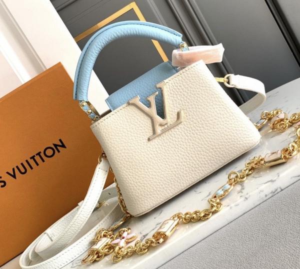 Louis  vuitton  capucines  luxury  bag  with  og  double  box