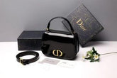 Christian  DIOR  LADY  BAG  WITH  BRAND BOX  BLACK  CARRY  BAG  5345