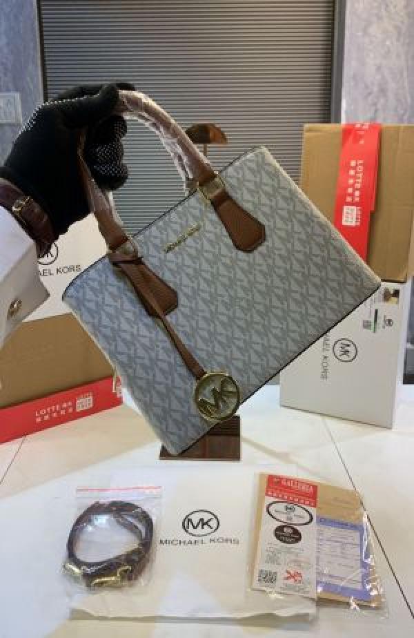 MICHAEL  KORS  MIRROR EMILIA LOGO MINI TOTE BAG double box packing 5384