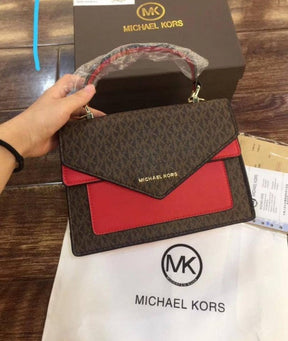 MICHAEL Michael Kors Ludlow Signature Leather Satchel Bag with box 72