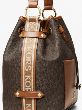 MICHAEL  MICHAEL  KORS MAEVE MEDIUM SIGNATURE LOGO BUCKET BAG  98