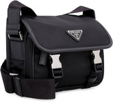PRAD  A Black Re Nylon Messenger Bag 137