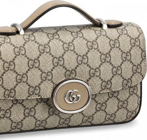 GUCC  I Petite GG small monogram shoulder bag with double box 176