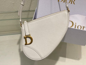 Christian  Dior  CD  Saddle  Rodeo  Bag  Pouch  With  OG  Box  &  Dust  Bag  (379  White)