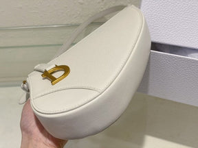 Christian  Dior  CD  Saddle  Rodeo  Bag  Pouch  With  OG  Box  &  Dust  Bag  (379  White)