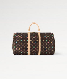 Louis  Vuitton  Keepall  Bandouliere  50  Monogram  Craggy  Chocolate  Canvas  Travel  Duffle  Bag  With  Dust  Bag  (2024)
