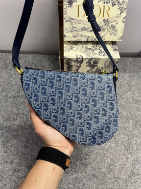Christian  Dior  Saddle  Rodeo  Denim  With  OG  Box  &  Dust  Bag  (8110 Denim)