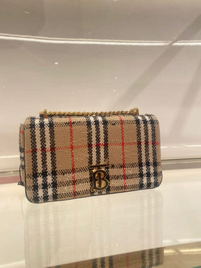 Burberry  Lola  London  Check  Crossbody  Bag  With  OG  Box  &  DustBag  Grid  (8393)