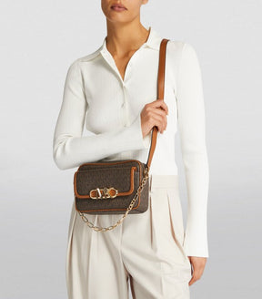 Michael  Kors  Parker  camera  Bag  With  OG  Box  &  Dust  Bag  100830 Coffee