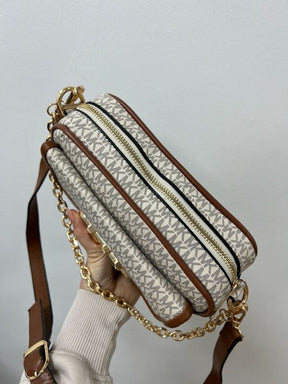Michael  Kors  Parker  camera  Bag  With  OG  Box  &  Dust  Bag  100830 Beige