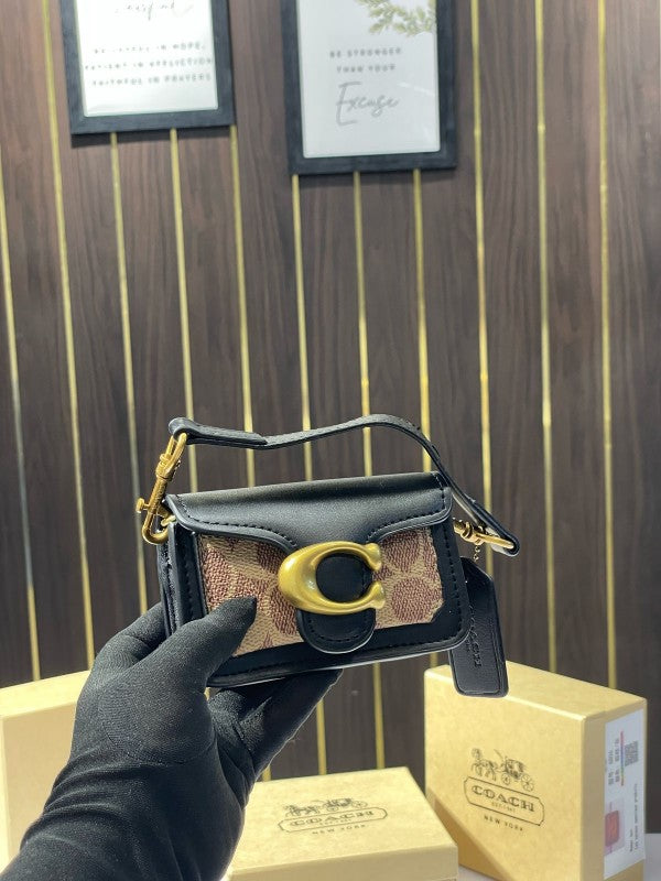 Coach  tabby  mini  monogram  with  og  box(black)