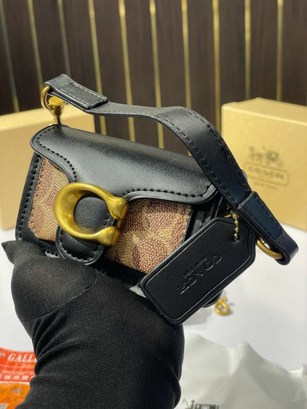 Coach  tabby  mini  monogram  with  og  box(black)