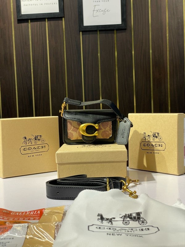 Coach  tabby  mini  monogram  with  og  box(black)