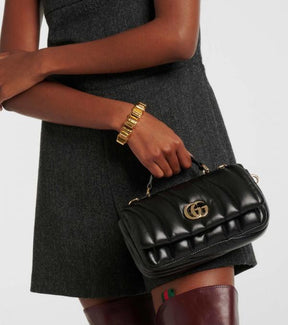 Gucc  i GG Milano Mini leather tote bag with Red magnetic box 418