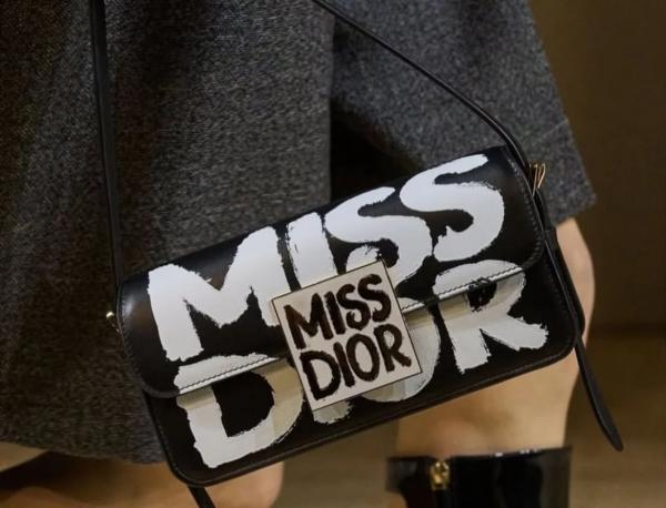 Christian Dio  r miss dio  r flap shoulderbag with extra belt & og box 438