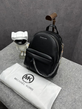 Michael  Kors  Rhea  Medium  Color Block  Black  Logo  Backpack  Black  62207