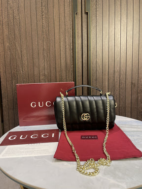 Gucc  i GG Milano Mini leather tote bag with Red magnetic box 418