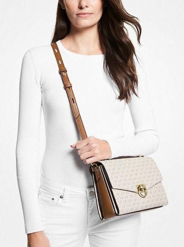 Michael  Kors  Hendrix  Logo  Cross Body  Bag  With  &  Dust  Bag  (3810  Beige  Brown)