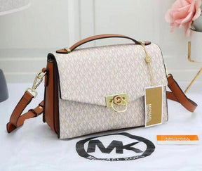 Michael  Kors  Hendrix  Logo  Cross Body  Bag  With  &  Dust  Bag  (3810  Beige  Brown)