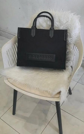 Balmain  B Army  Black  Tote  Bag  With  Pouch  Black  With  Dust  Bag  990
