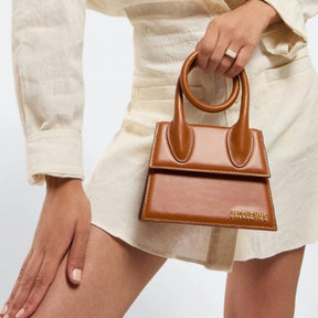 Jacquemus Le Chiquito Noeud Bag With OG Box Dust Bag & Extra Sling Belt (Brown   665)