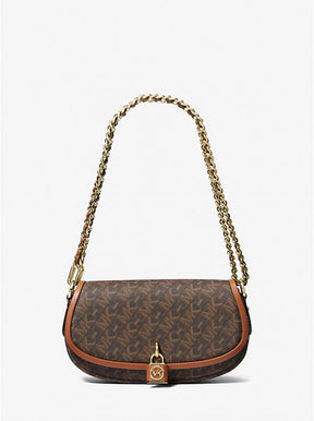 Michael  Kors Mila Small Empire Signature Logo Shoulder Bag With carry bag  and box 486
