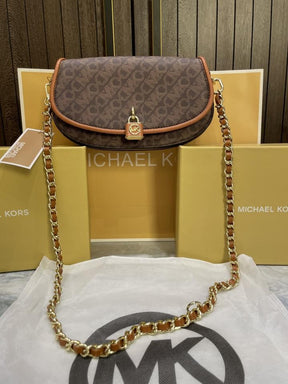 Michael  Kors Mila Small Empire Signature Logo Shoulder Bag With carry bag  and box 486