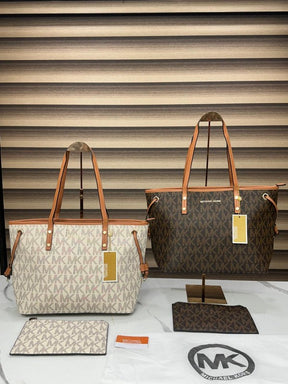 Michael  Kors  MK Voyager Tote Bag With Side Pocket & Dust Bag (Coffee Brown 2003)