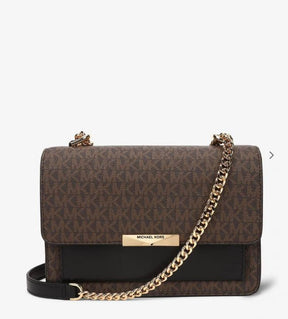 Michael  kors Jade logo print sling bag with chain strap and box 492