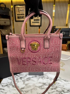 VERSACE LA MEDUSA HAND BAG WITH BOX AND DUST BAG INCLUDING CARRY BAG (PINK)