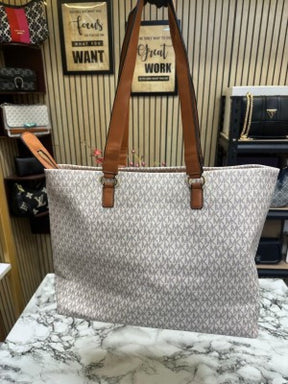 Michael  Kors Slater Large Tote Shoulder Bag Signature (Biege)