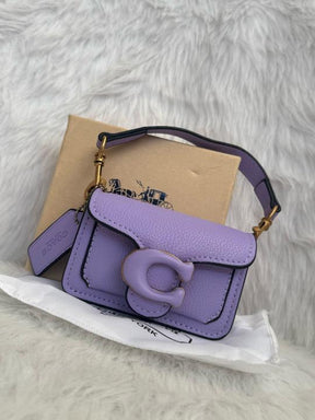 Coach  Tabby  12  Purple  Monogram  Mini  With  Original  Box  (6806  Purple)