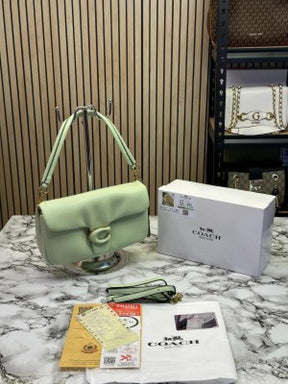 COAC  H TABBY PILLOW WITH ORIGINAL BOX AND DUST BAG (OLIVE GREEN)