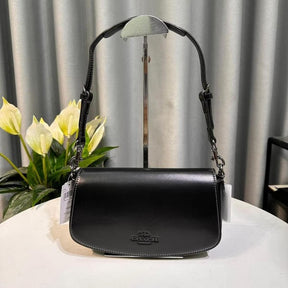 Coach  Andrea  Shoulder  Bag  With  OG  Box  &  Dust  Bag  (Black  63384)