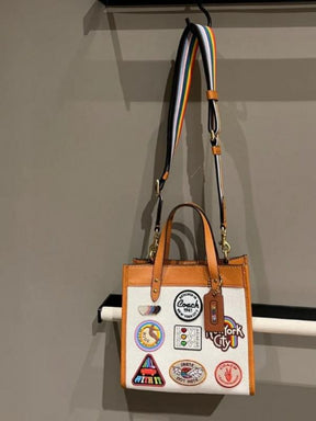 Coach  luxury    rainbow  field  small tote bag  with  og  double box