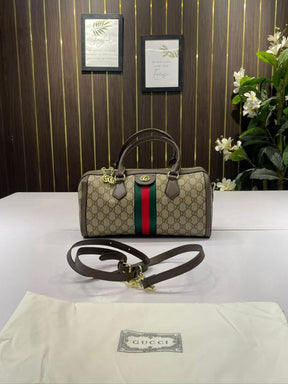 Gucci  Ophidia  GG  Boston  Supreme  Canvas  With  Dust  Bag  524532