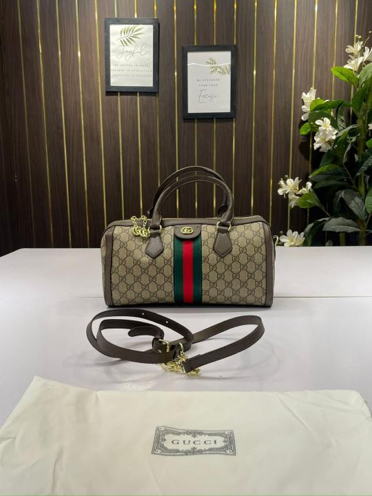 Gucci  Ophidia  GG  Boston  Supreme  Canvas  With  Dust  Bag  524532