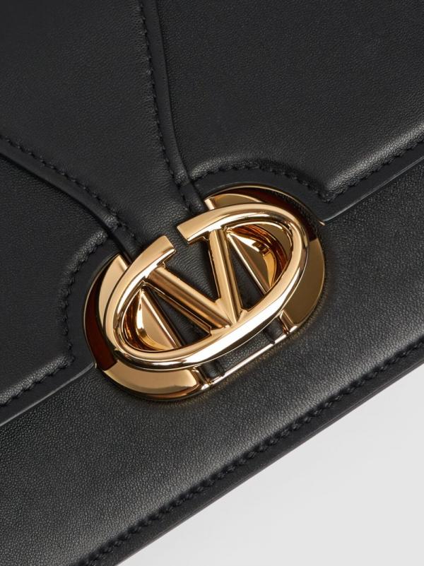 valentin  o garavani small vlogo oclock leather shoulder bag with box 512