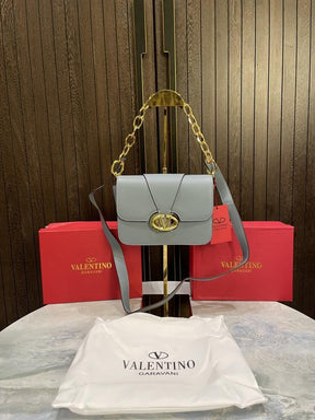 valentin  o garavani small vlogo oclock leather shoulder bag with box 513