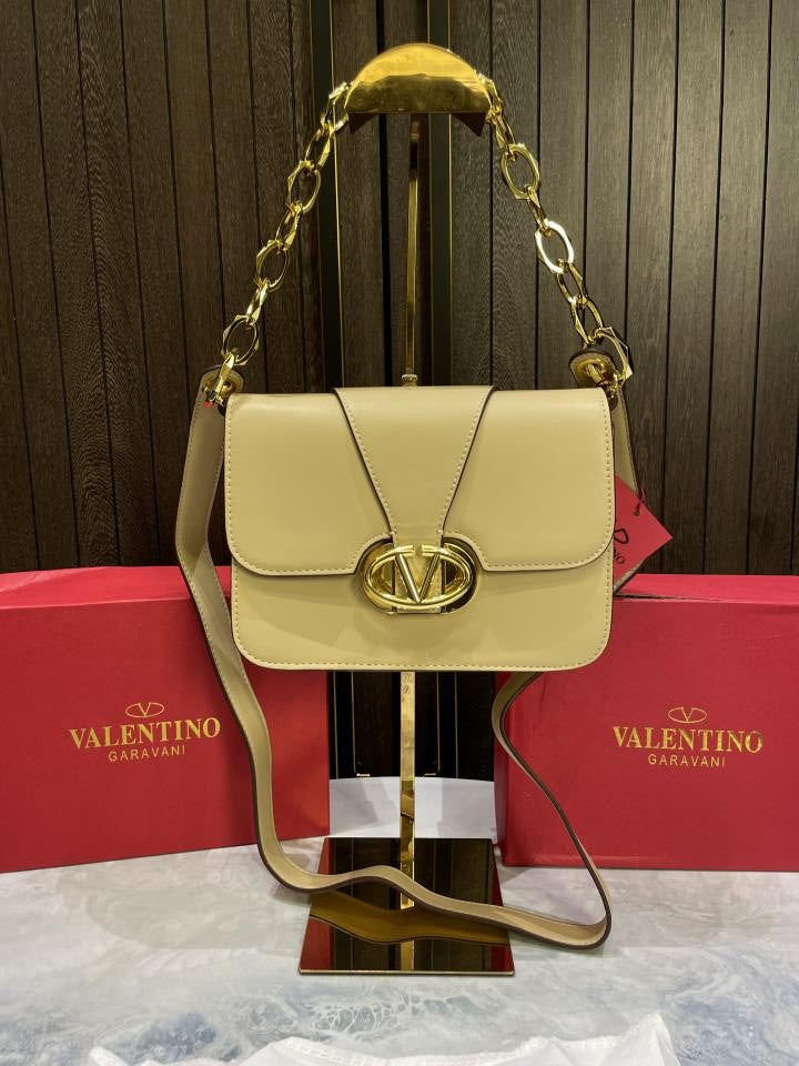 valentin  o garavani small vlogo oclock leather shoulder bag with box 514