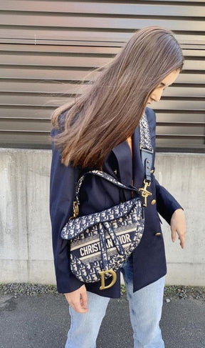 Dior  saddle  blue  with  og  box(8088 blue)