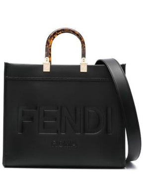 fendi  roma  plain  ladies  trendy  leather  handbag  35 cm big size 1966