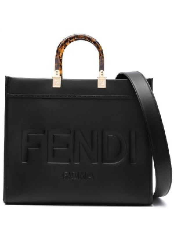 fendi  roma  plain  ladies  trendy  leather  handbag  35 cm big size 1966