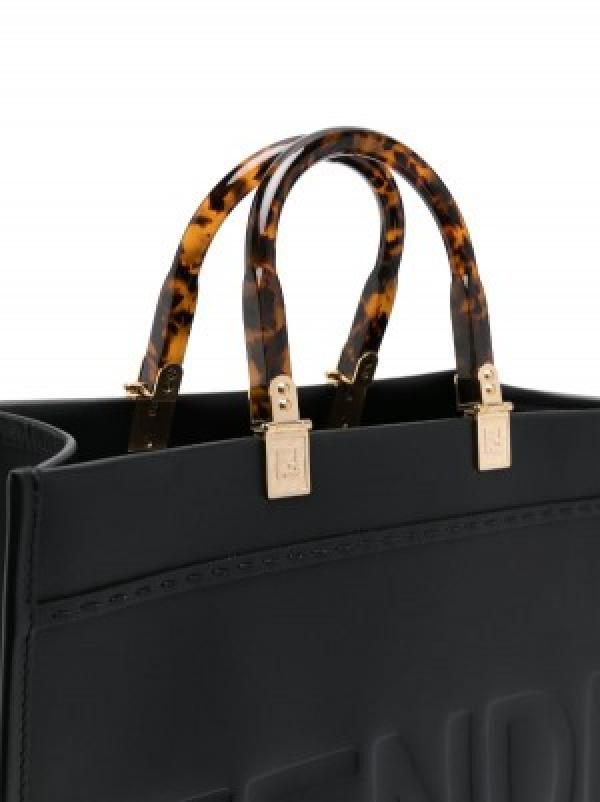 fendi  roma  plain  ladies  trendy  leather  handbag  35 cm big size 1966