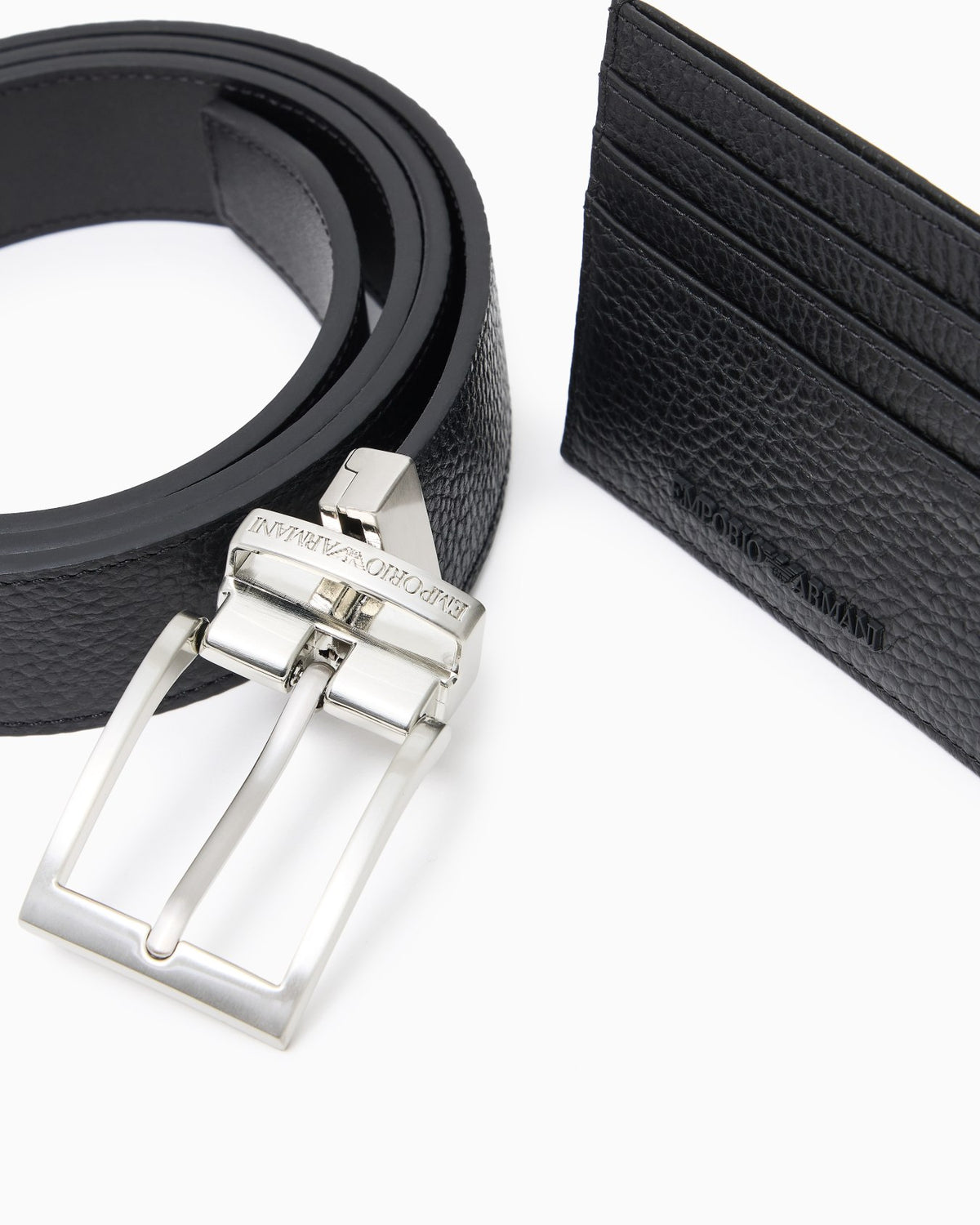 Luxury GIFT BOX With Tumbled Leather Belt & Card Holder I EMPORIO ARMANI I UA Grade